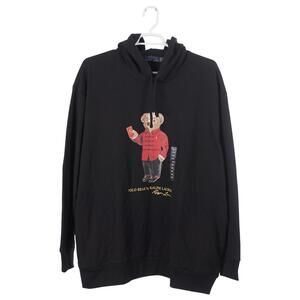 NWOT Polo Ralph Lauren Hoodie 3XB Lunar New Year Polo Bear Black Pockets
